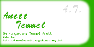 anett temmel business card